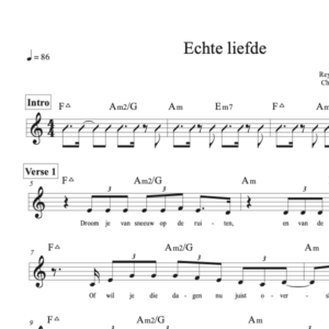 Echte liefde - leadsheet