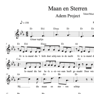 Maan en sterren - leadsheet